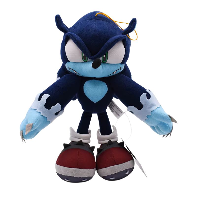 Adorable Shadow the Hedgehog plush toy from Sonic, soft, cuddly, and perfect for play, display, or as a collectible.