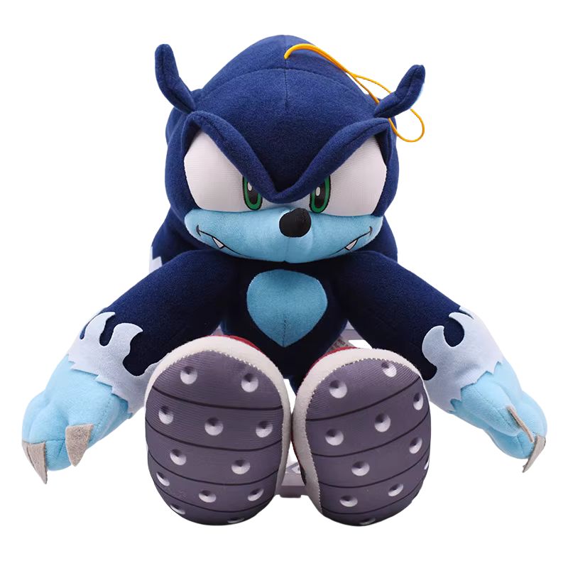 Sonic-themed Shadow the Hedgehog plush figure, made with soft materials, perfect for Sonic fans and collectors.