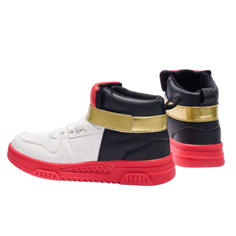Shadow shoes Dynamic red sneakers with yellow and black accents, designed for Sonic fans.