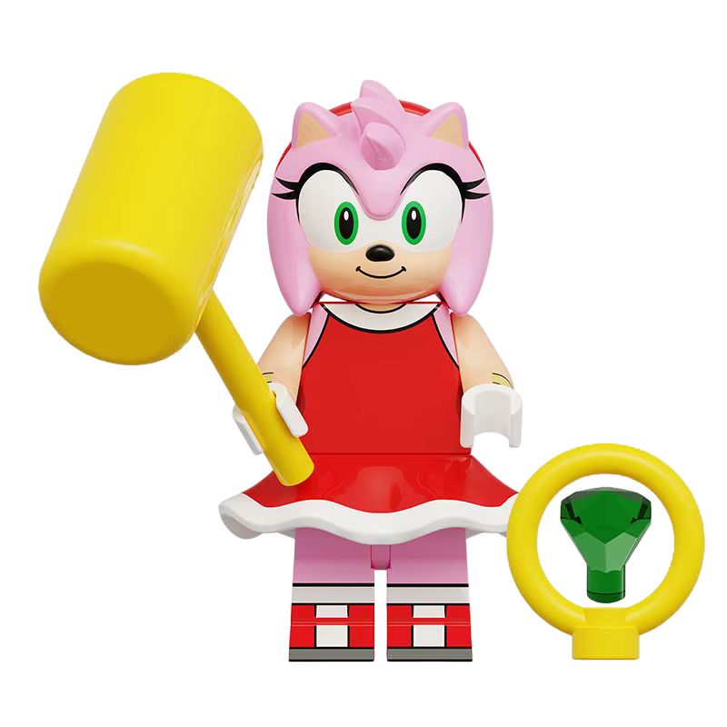 Sonic 3 collectible Q-version figure set with Sonic, Shadow, and Tails, a fun assembling toy collection for kids, great for birthdays and anime fans.