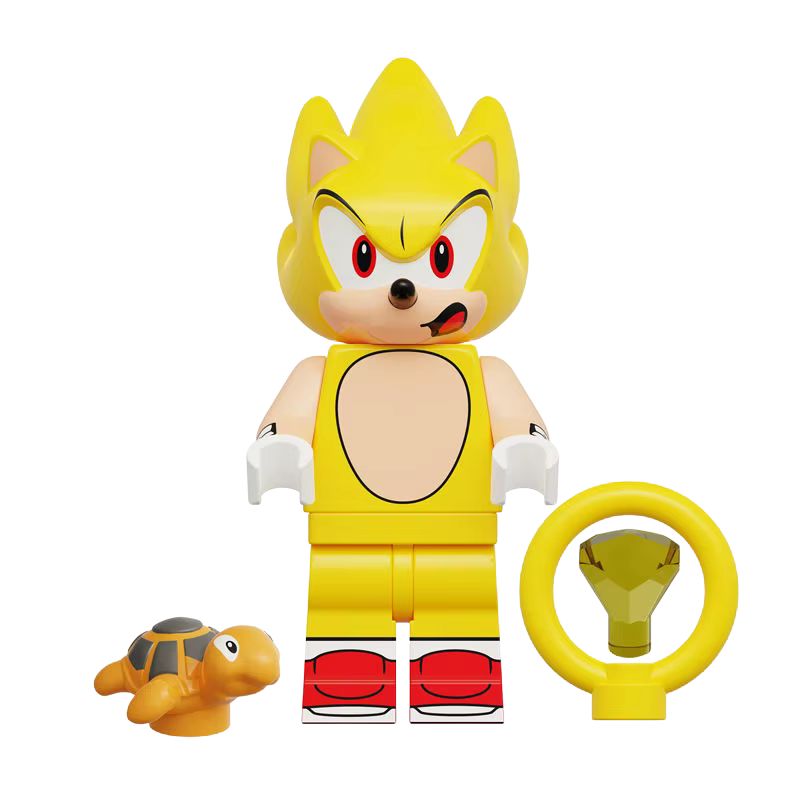 Sonic the Hedgehog, Shadow, and Tails Q-version toy figures set, ideal for children to assemble and collect, perfect as birthday gifts and for anime fans.