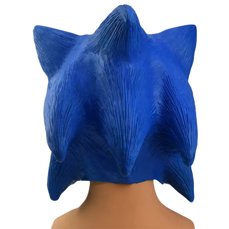 Sonic the Hedgehog anime-inspired latex mask, ideal for kids' cosplay, a fun and creative accessory for party costumes.