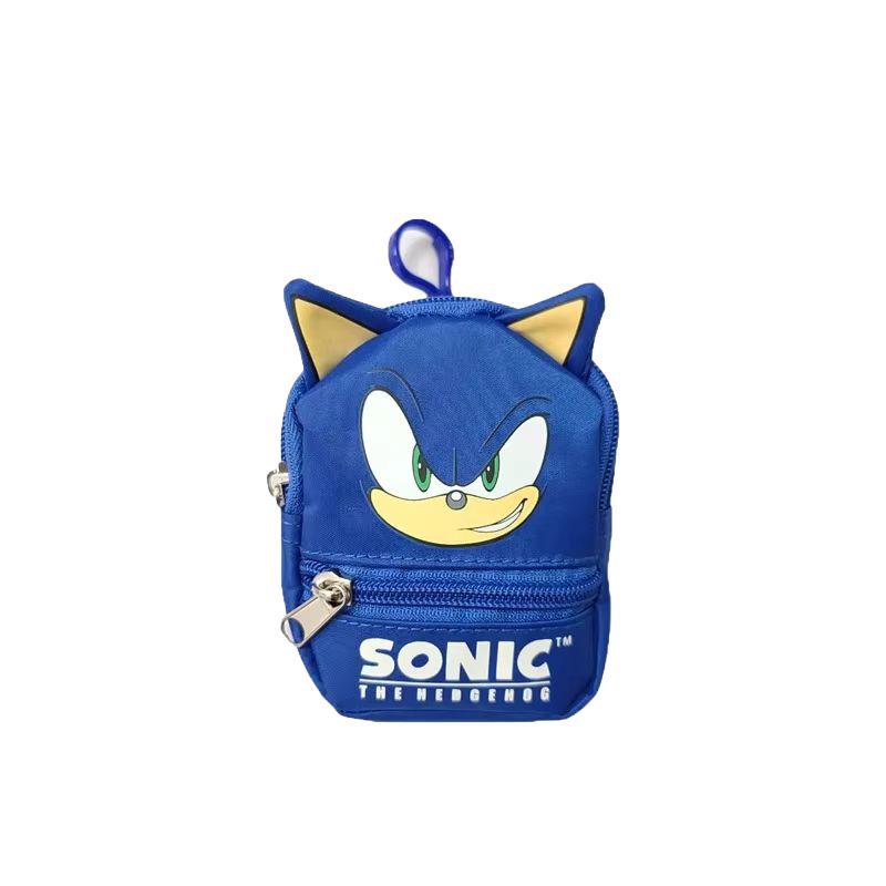 Sonic the Hedgehog schoolbag with large capacity main compartment and small bag, unisex design for students, suitable for boys and girls.