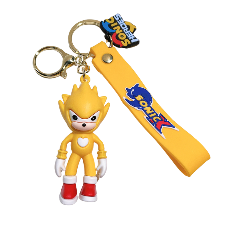 A charming Sonic the Hedgehog keychain featuring an adorable design. Perfect for fans of all ages, great for adding a fun touch to your keys, bags, or backpacks.