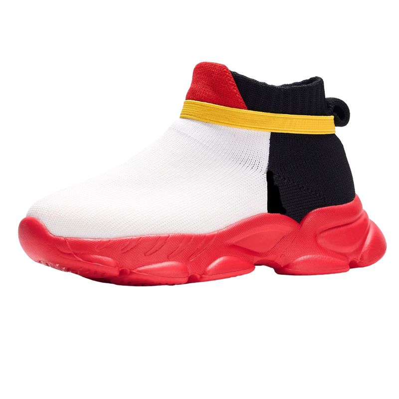 Sonic Shadow Speed Shoes with advanced air cushion technology, allowing kids to hover effortlessly over various terrains, combining style and performance.