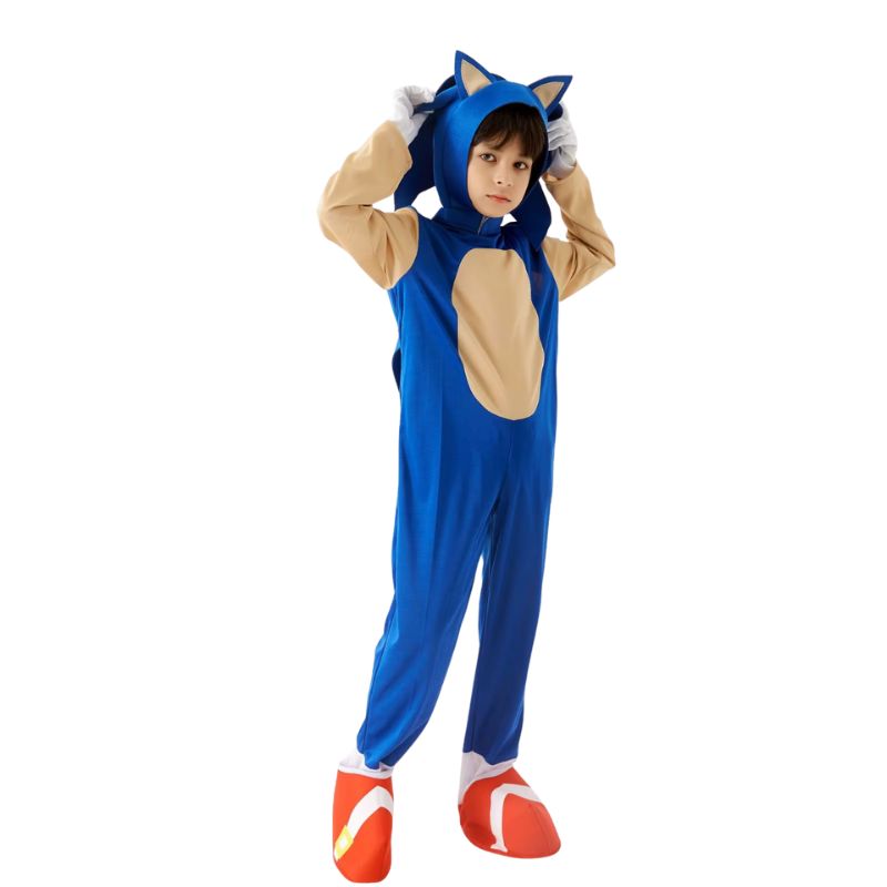 Sonic The Hedgehog kids jumpsuit with animal design, soft and comfortable for everyday wear.