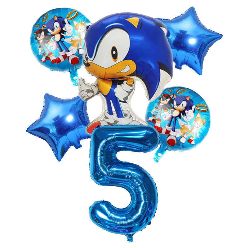 A Sonic the Hedgehog floating balloon, perfect for bringing the world of Sonic to life at your next party or event. Adds fun and excitement with its bold design.