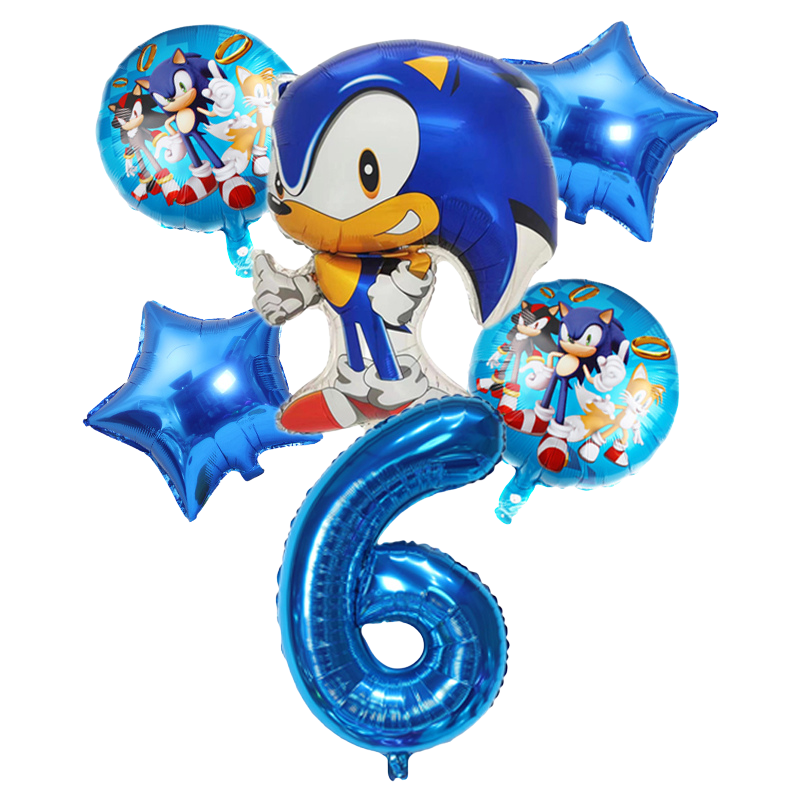 A durable Sonic the Hedgehog mylar balloon, designed to stay inflated longer and bring Sonic’s speed and style to your party or special event.