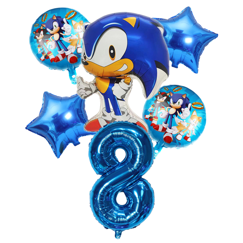 A fun-shaped Sonic the Hedgehog balloon, perfect for adding a playful twist to your party. Ideal for fans and collectors, featuring Sonic’s signature pose and bright colors.