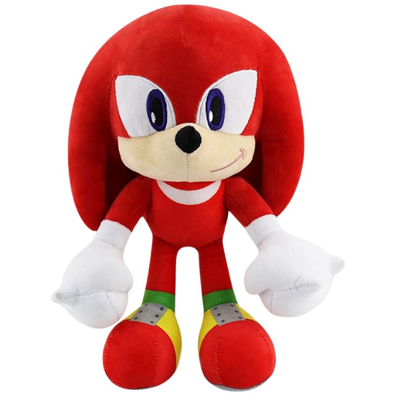 Plush Knuckles the Echidna with his signature red fur and spiked gloves, perfect for fans of the Sonic universe.