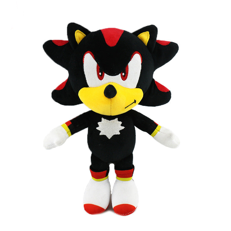 Shadow the Hedgehog plush with his signature black and red design, perfect for fans of the anti-hero.