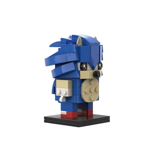DIY Sonic MOC Brickheadz building block set for children, allows kids to build iconic Sonic characters, perfect for imaginative play and creative fun.