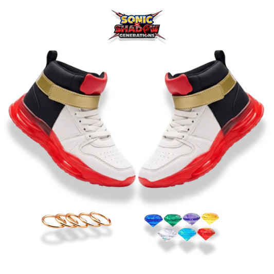Shadow The Hedgehog Sneakers Chaos Emeralds & Rings