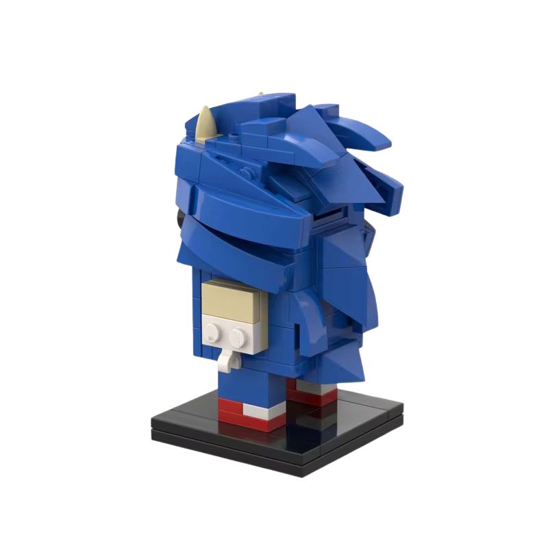 Sonic MOC Brickheadz DIY building blocks set, featuring classic Sonic characters like Sonic and Tails, perfect for children and fans of building toys.