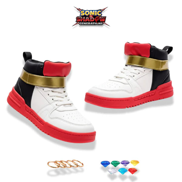 Shadow The Hedgehog Sneakers Chaos Emeralds & Rings