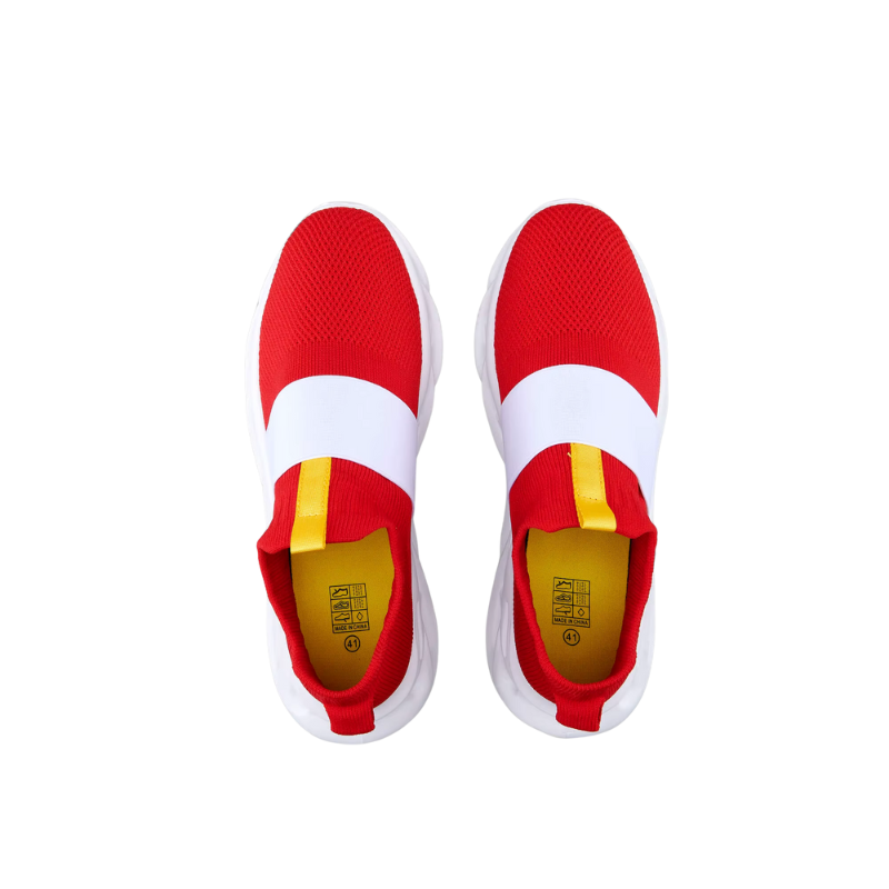 Sonic Velocity Shoes for men and kids, designed with a sleek red and blue theme inspired by Sonic, delivering performance and style for every step.


